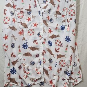 Express Nautical Print Shirt